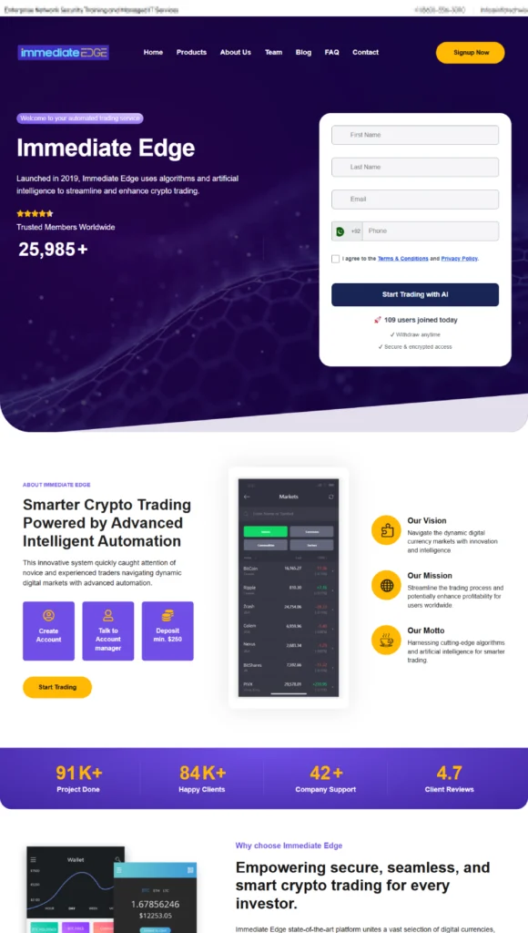 Crypto Trading Platform Website Redesign