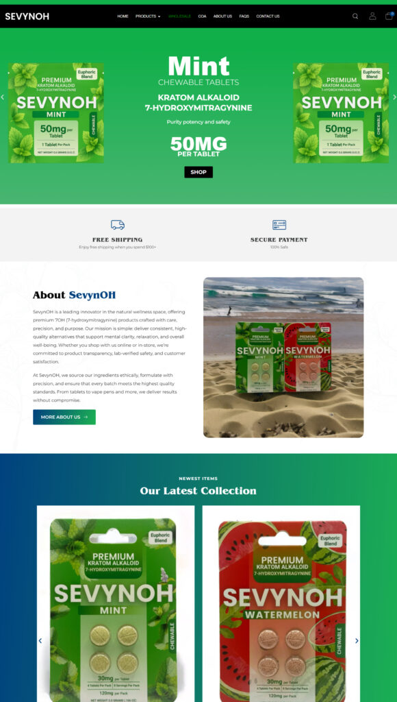 eCommerce Wellness Product Website Design