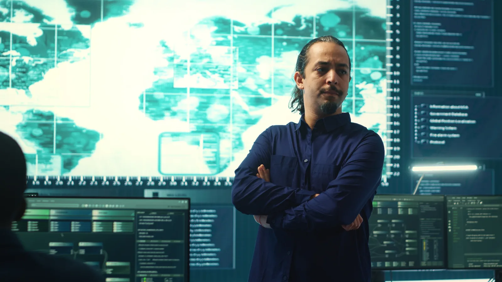Security team investigating a hacked website and malware alerts
